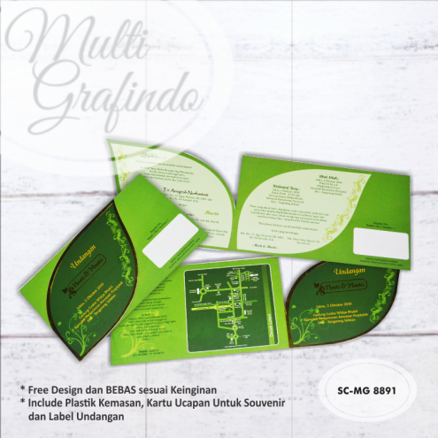 Cetak Undangan Softcover Satu Warna 20,5x12cm