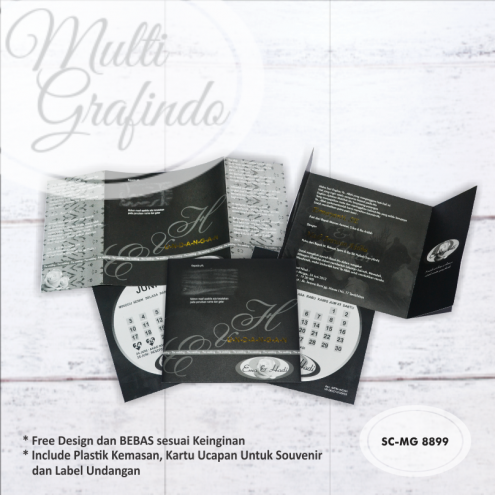 Cetak Undangan Softcover Satu Warna 14x14cm