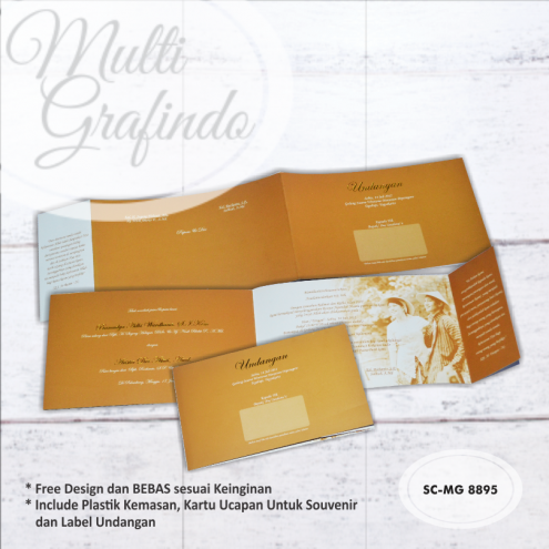 Cetak Undangan Softcover Satu Warna 19,5x12cm