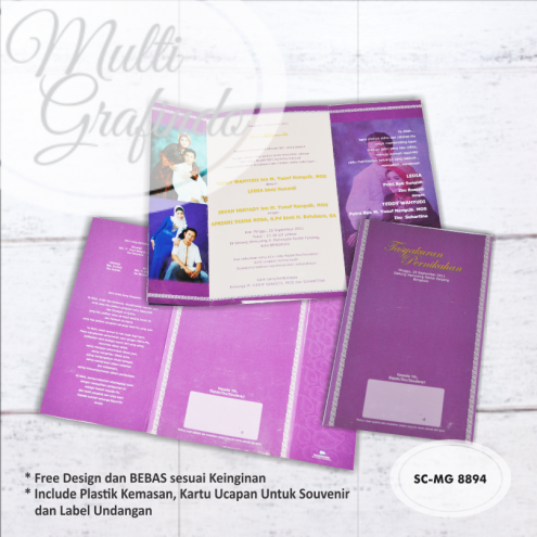 Cetak Undangan Softcover Satu Warna 13,5x21,5cm