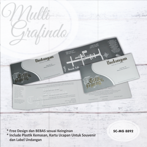 Cetak Undangan Softcover Full Color 20x10cm