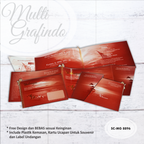 Cetak Undangan Softcover Satu Warna 19x12cm