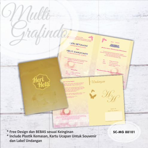 Cetak Undangan Softcover Satu Warna 13x17,5